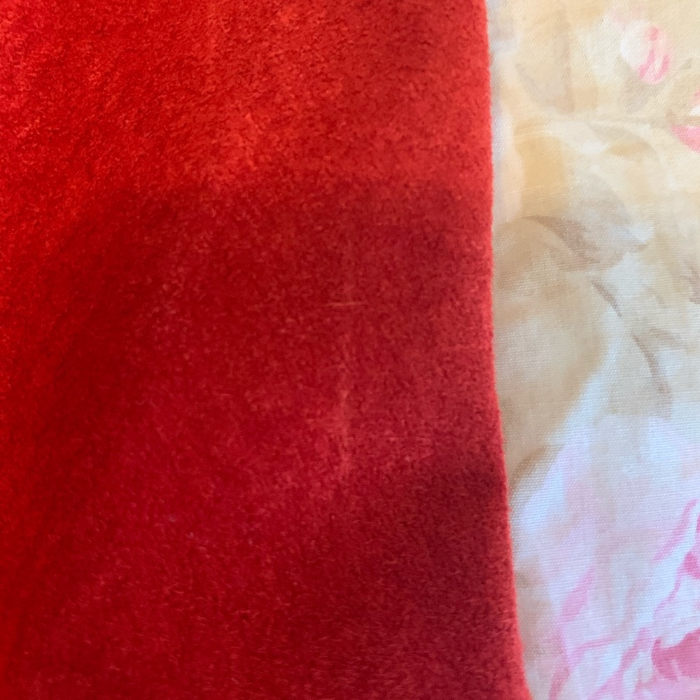 Springwest Red Leather Suede Western Vest - Picture 7 of 8